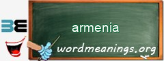 WordMeaning blackboard for armenia